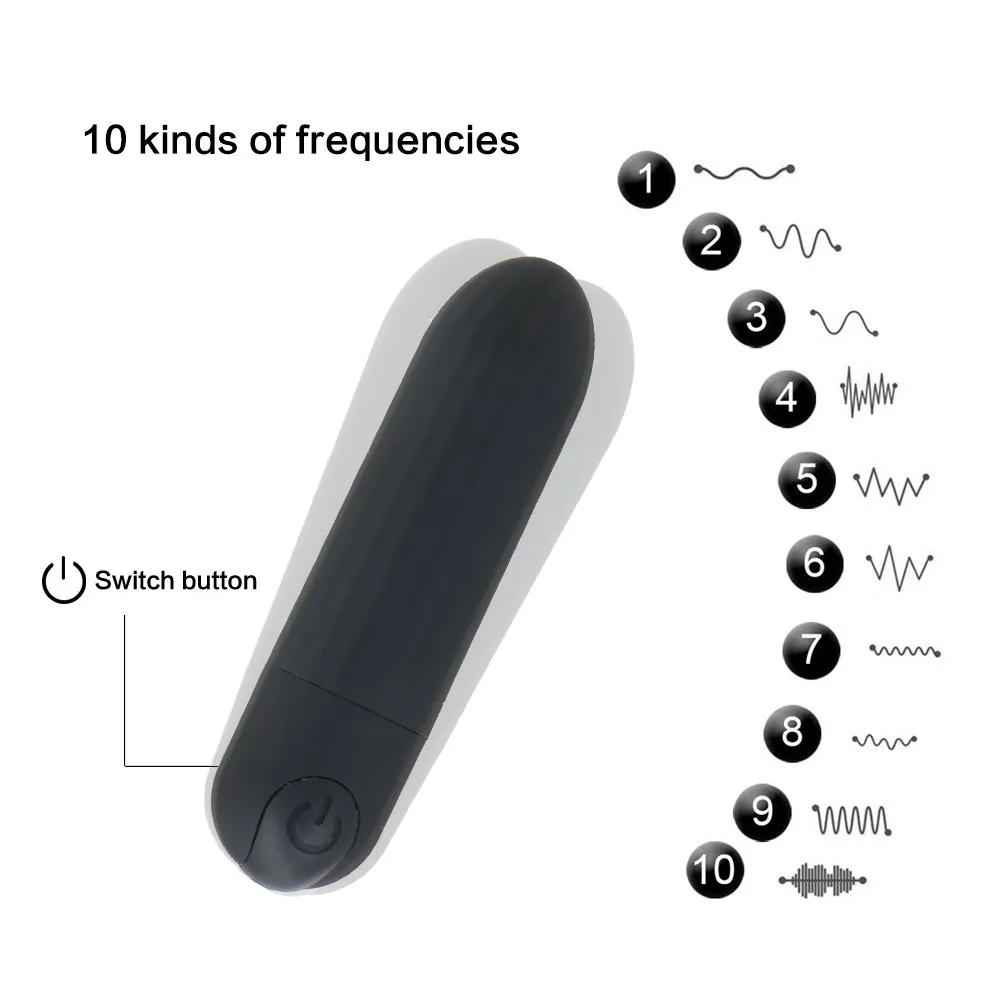 Olo Bullet Vibrator強い振動10速度膣マッサージャー女性用のセクシーなおもちゃUSB充電リモートコントロールクリトリス刺激装置