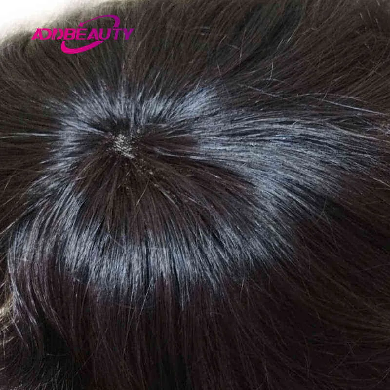 남성 헤어 합성 보철 레이스 NPU TOUPEE 스트레이트 30mm 웨이브 인도 인간 가발 교체를위한 자연 컬러 0527