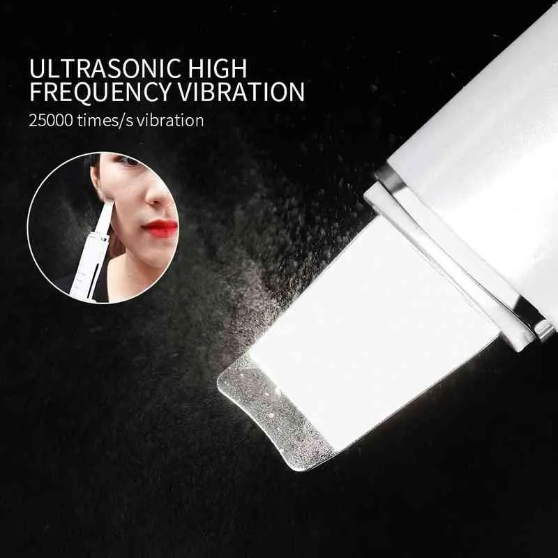 EMS Ultrasone Skin Scrubber Facial Face Peeling Machine Verwijder Blackhead Acne Exfoliation Shovel Pore Cleaner Device 220514