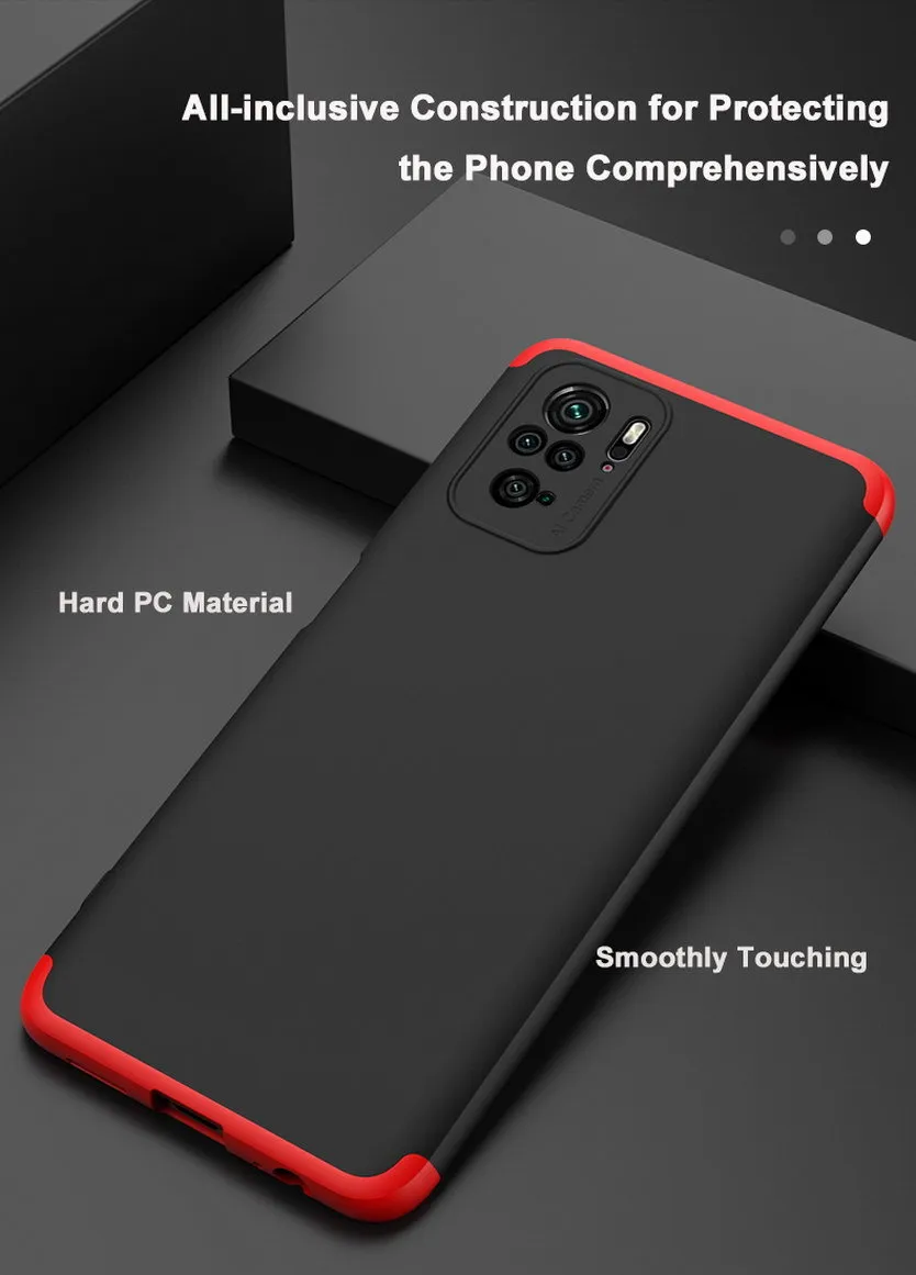 Coques de protection complètes 3 en 1 pour Xiaomi Redmi Note 10 5g 9t 9 Power Mi 11i 10t Lite Hard Pc Poco F3 X3 M3 Pro Couverture arrière