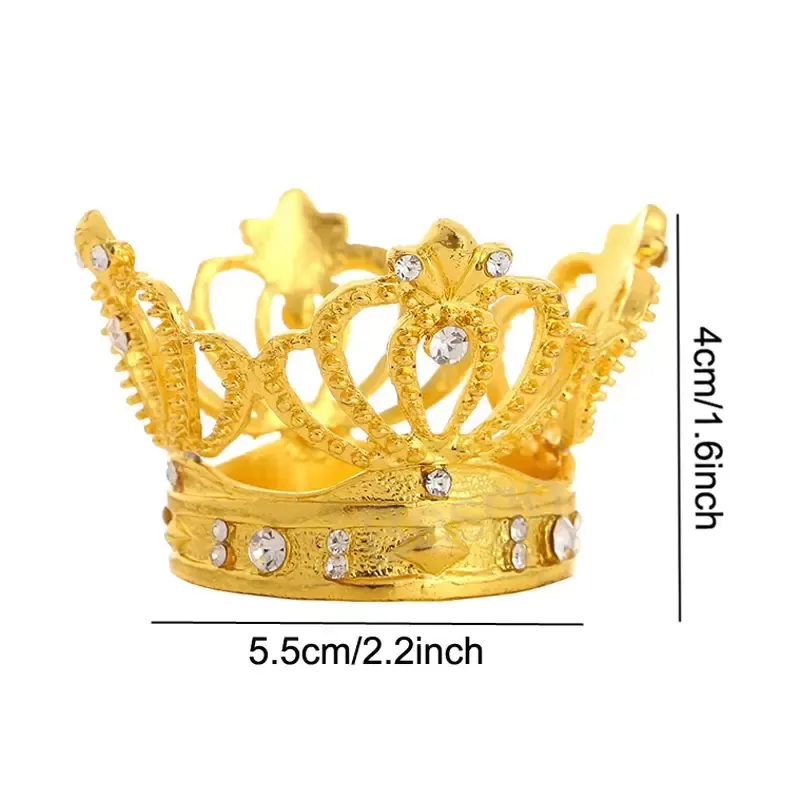 Crown Napkin Ring Gold Silver Napkins Buckle Hotel Wedding Towel Rings Birthdays Festival Party Banquet Table Decoration BH6980 TYJ