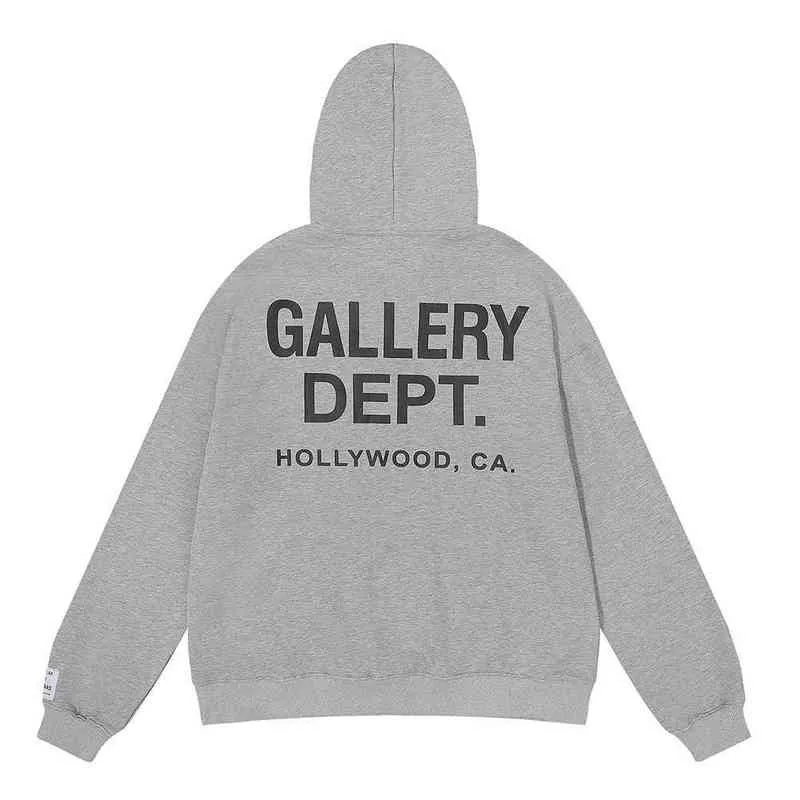 American Hoodies Man Galerileri Bölüm Sweater Sweaters 2023 Moda Hoodie Los Angeles Özel Baskılı Yüksek Gram Ağırlık Pamuk Terry 7fhm
