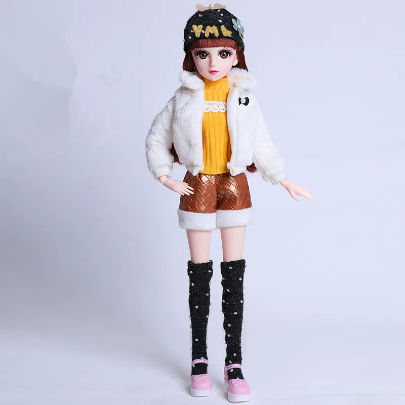 Beautiful Handmade Doll Set Dress 60cm BJD Clothes Fashion Casual Suit for 1/3 Accessories Girls Kids Toy Gifts 220505