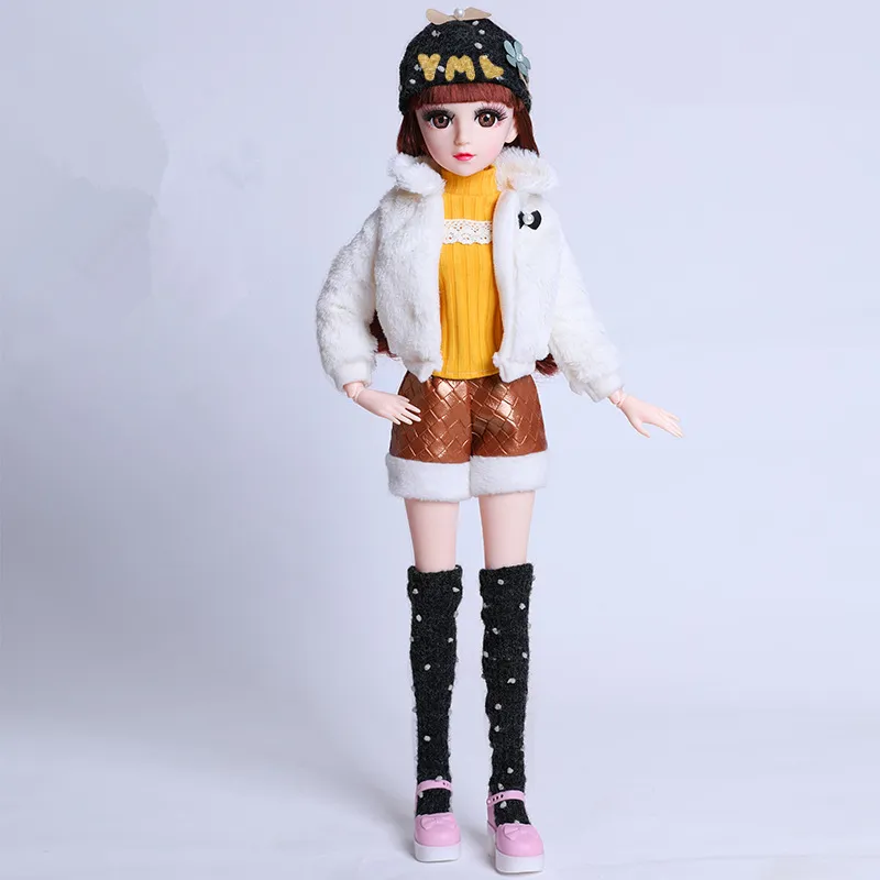 Belo vestido de boneca artesanal de boneca 60 cm de roupa casual de moda para 1/3 acessórios para crianças presentes de brinquedo 220505