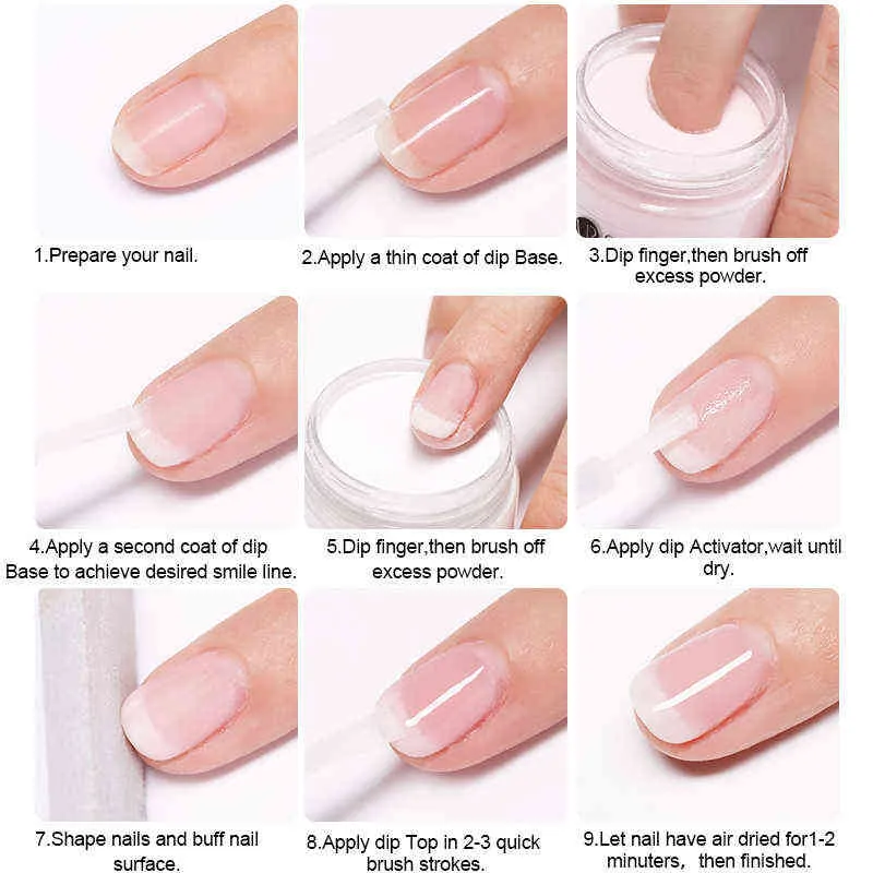 NXY Nail Gel Effen Dipping Powder White Clear Acrylic Dust Chrome Pigment voor S Art 0328