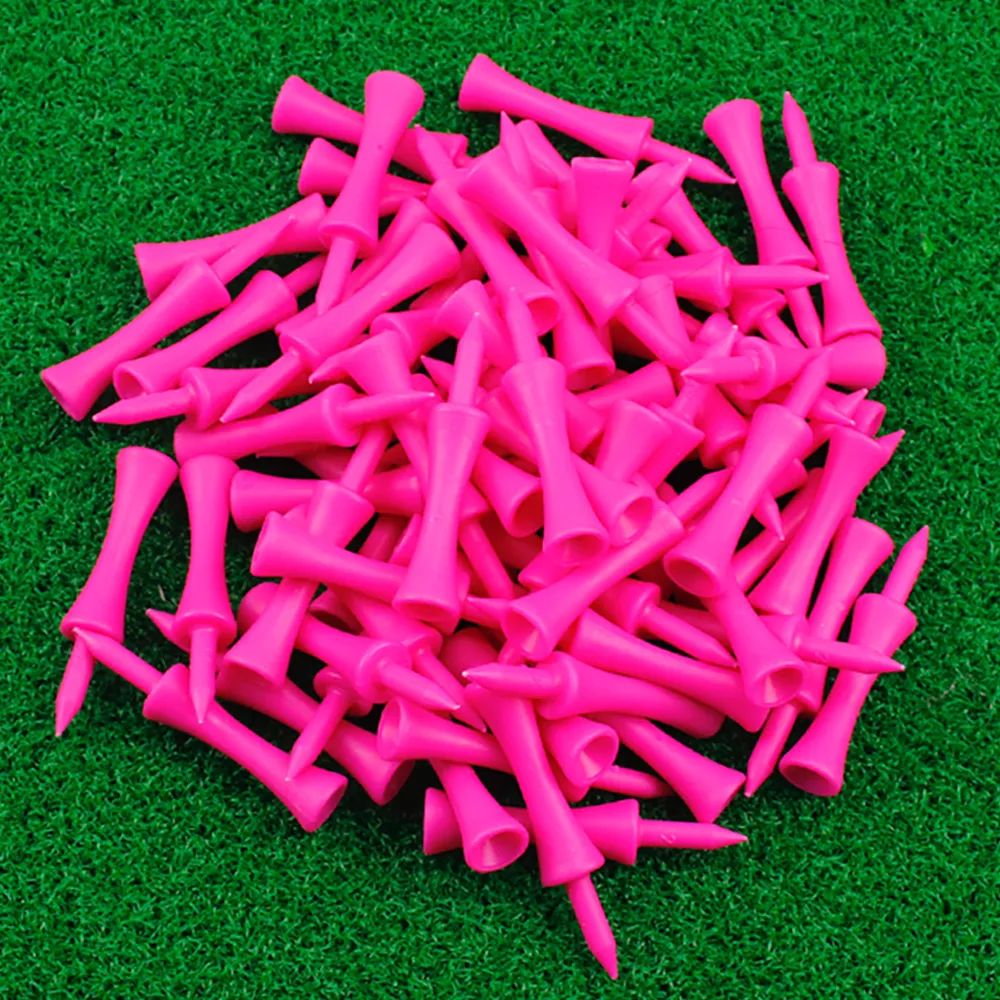 50 sztuk Zdepchnij plastikowe różowe koszulki golfowe masowe akcesoria