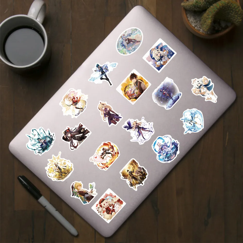 Nieuwe Waterdicht 10/30/50 / 100 Stks Anime Game Genshin Impact Graffiti Stickers Decals Skateboard Gitaar Laptop Telefoon Auto Sticker Kid Toy Sticker