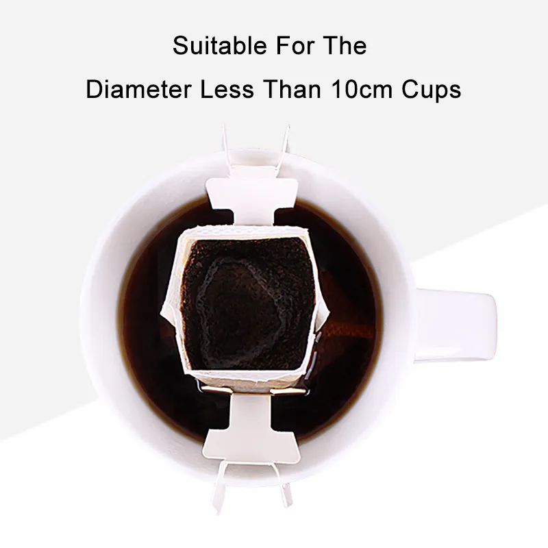 50st/pack engångska kaffeflittare påsar bärbara hängande öronstilfilter miljövänlig papperspåse för espresso 220517GX