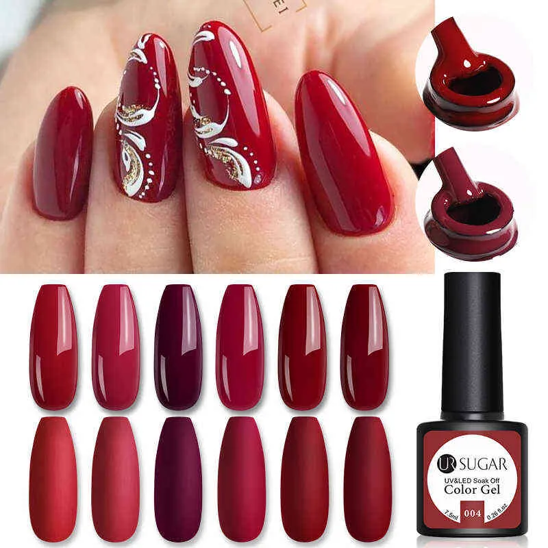 Żel do paznokci Zabawka 7 sztuk Polski Zestaw Semi Stały UV LED Base Top Matte Do Manicure Art 0328