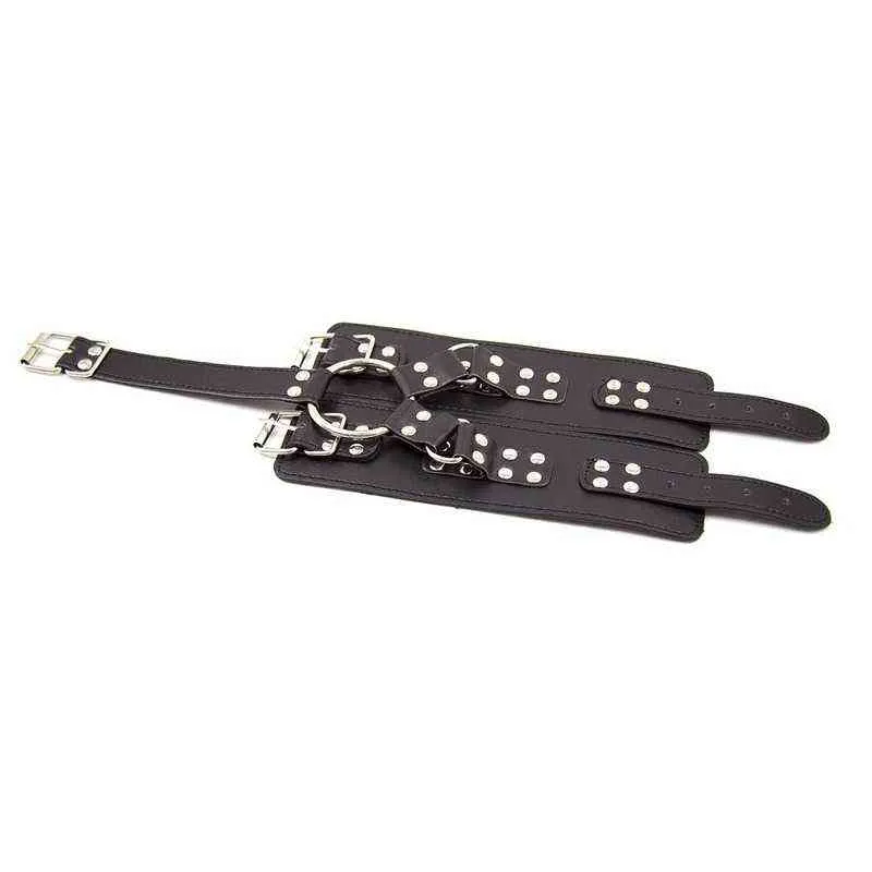 Nxy SM-Bondage-Halsband mit Handschellen, Bdsm-Handgelenkfesseln, Produkte, Ledergeschirr, Erotikspiele, Sexspiel, 220426