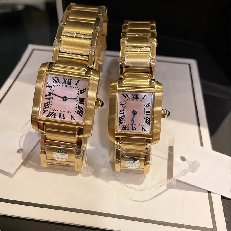 Montre femme montres à Quartz montre-bracelet homme diamant Couple montres 30mm et 25mm bracelet en acier inoxydable Design237O