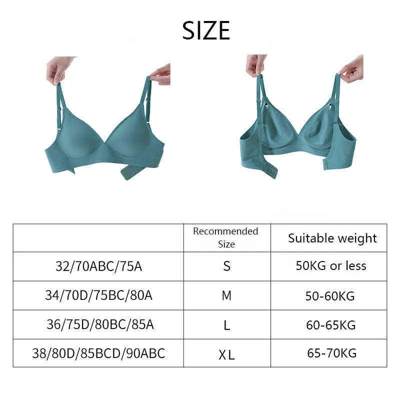 Reggiseni senza cuciture donna Intimo senza fili Bralette imbottita rimovibile Reggiseno intero senza ferretto Comodo L220726