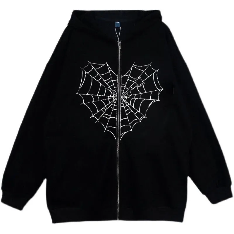 Women's Jackets Gothic Harajuku Vrouwen Hoodie Spineb Print Korean jogging Sweatshirt Y2 220824