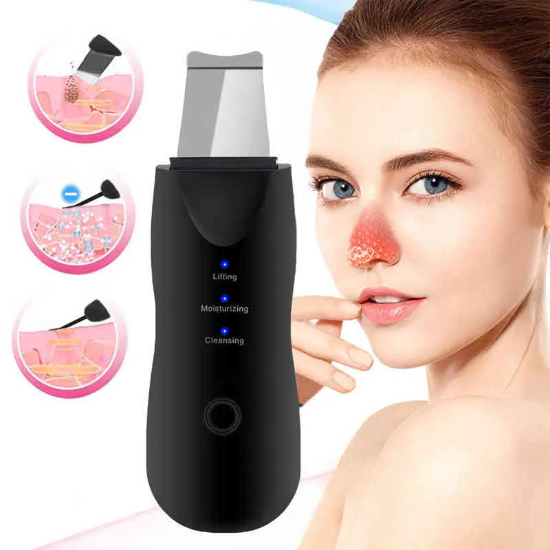 Face Care Devices Blackhead Remover Electric Pore Cleaner Rf Ems Led Mesotherapy Facial Massager Ultrasonic Skin Scrubber Nano Spray Steamer 0727