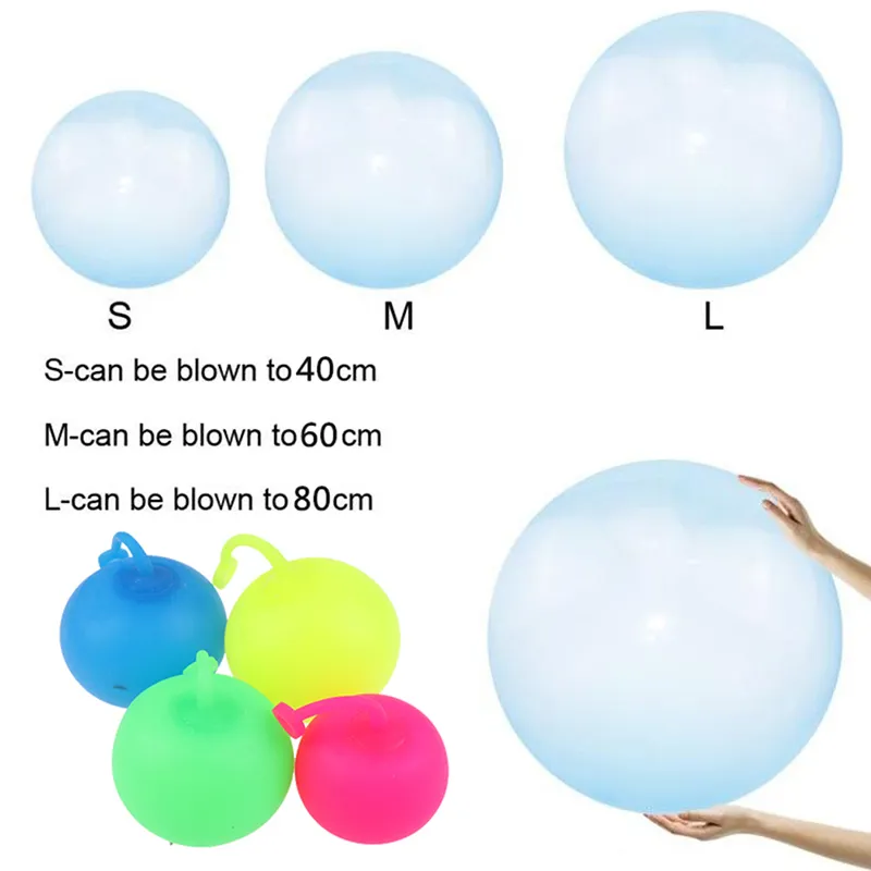 Enfants En Plein Air Doux Air Rempli D'eau Bubble Ball Blow Up Ballon Jouet Fun Party Game s gros 220621