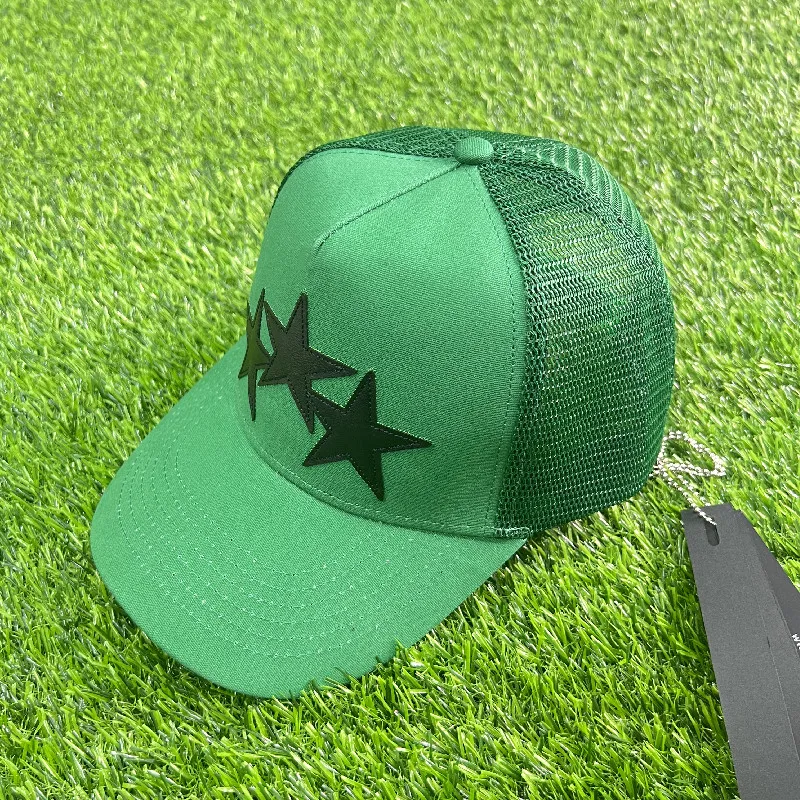 Summer Mesh Ball Caps Stars Applique Designer Hats for Men and Women Sun Protection