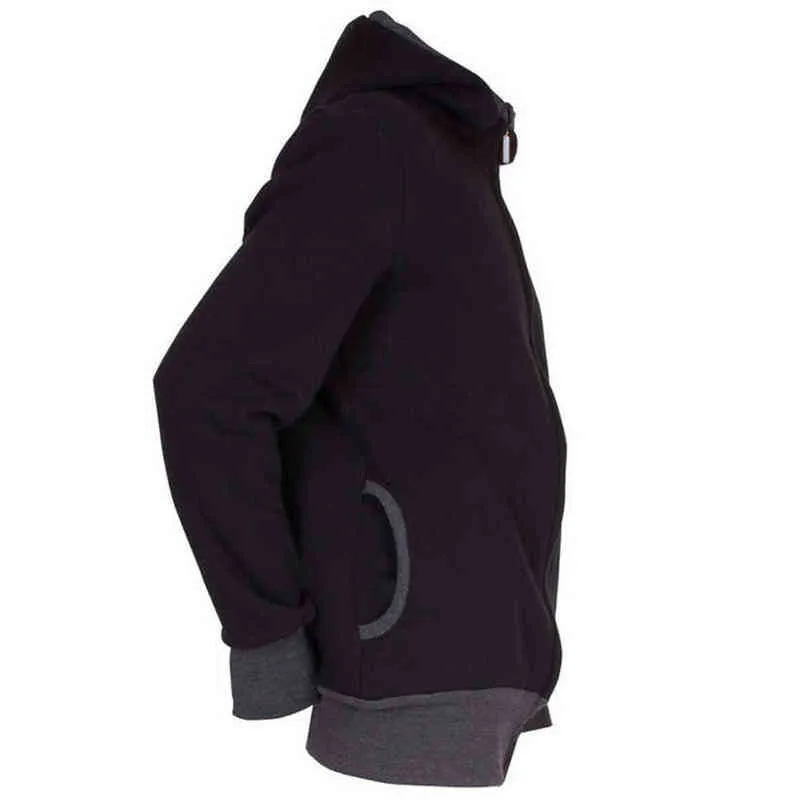 Hoodies de transportador de bebê para pai canguoo pai homem capuz roupas de inverno roupas multifuncionais jaqueta casaco infantil moletons l220704