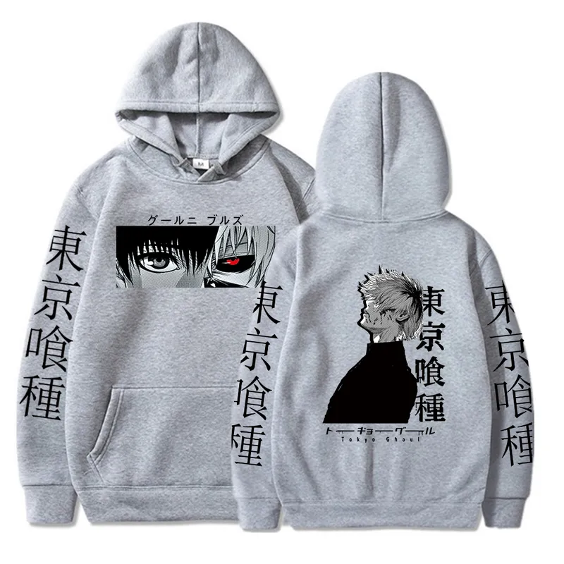 Tokyo Ghoul Anime Felpa con cappuccio Pullover Felpe Ken Kaneki Grafica stampata Top Casual Hip Hop Streetwear 220815