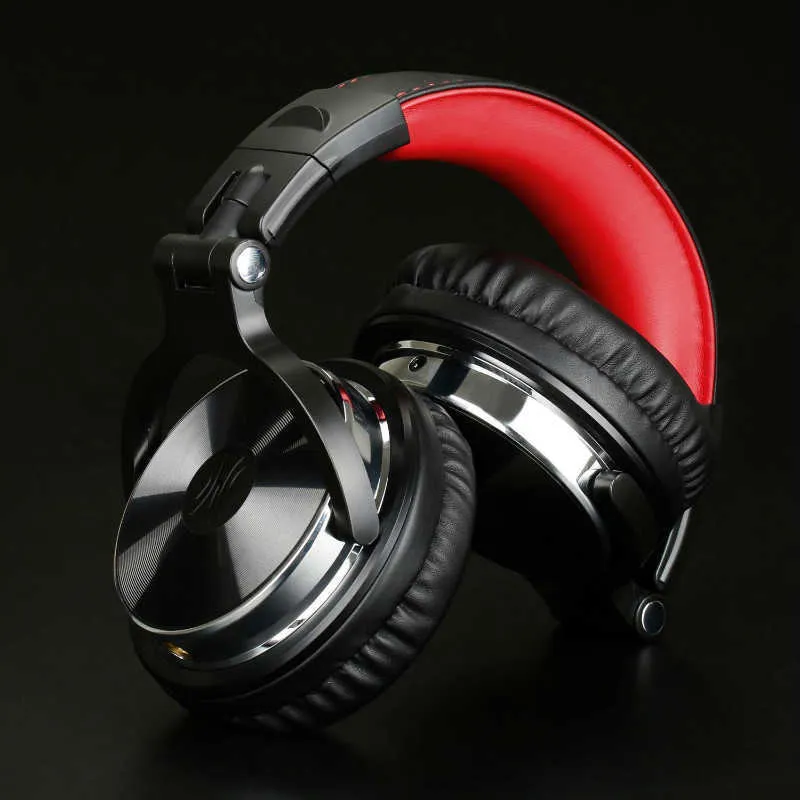 Auriculares profesionales Oneodio para DJ, auriculares con Monitor de estudio sobre la oreja con micrófono, auriculares HIFI con cable para juegos de graves para teléfono