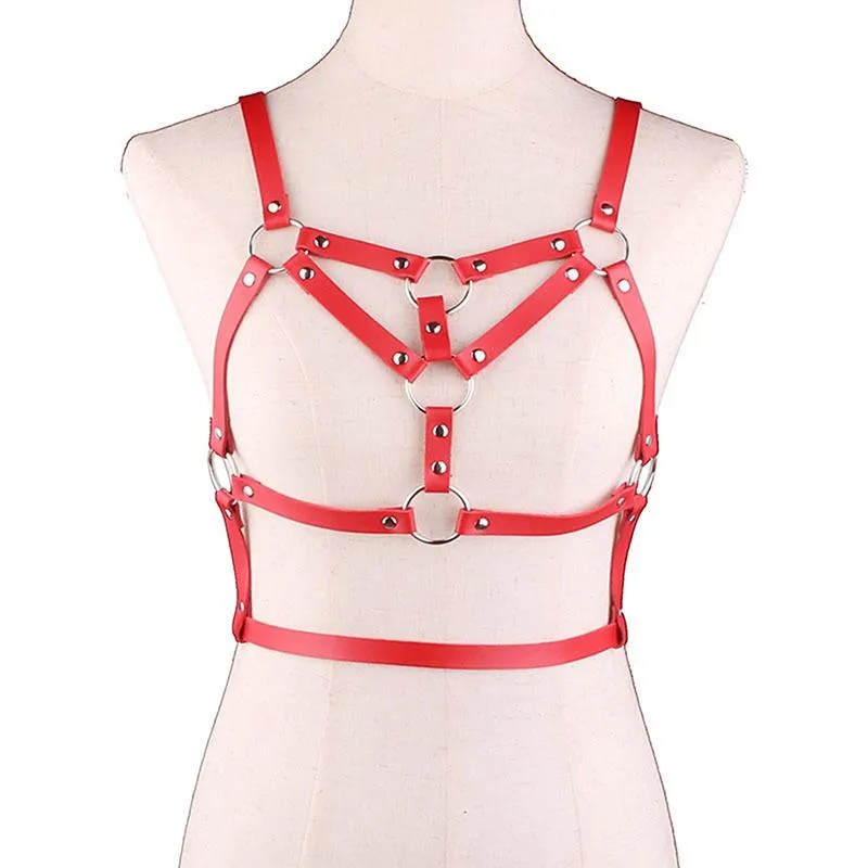 Belts Women Punk Leather Lingerie Harness Sexy Bra Garter Belt Body Bondage Cage Crop Top Suspenders Harajuku StrapsBelts250Q