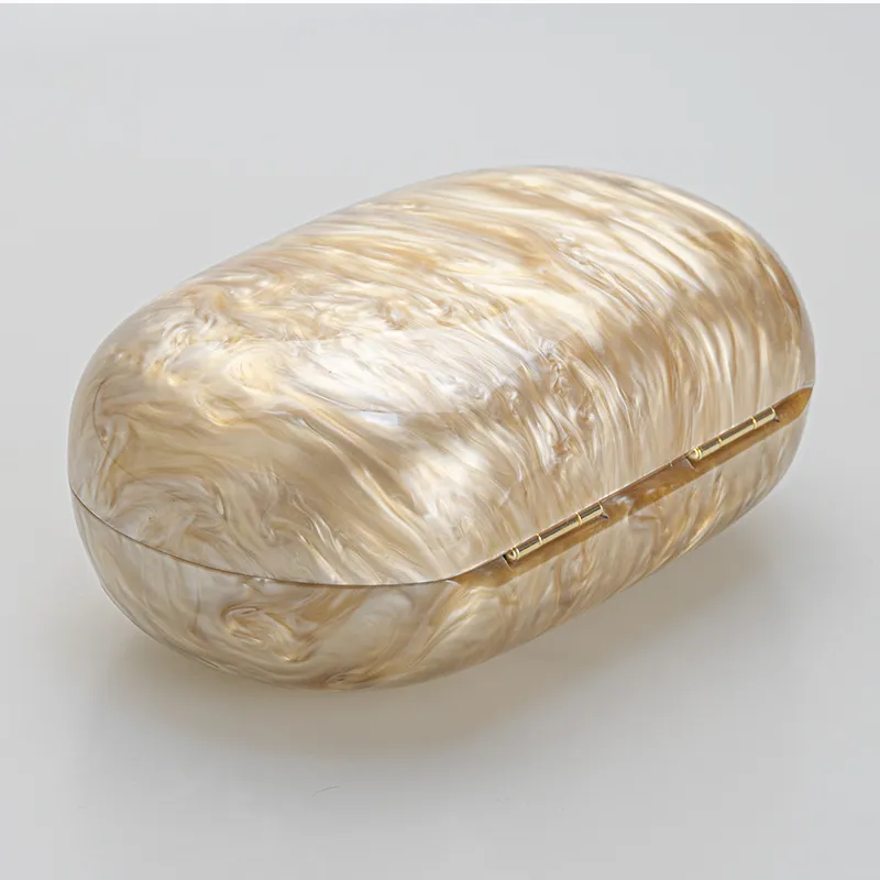 Pochette in acrilico perlato Borse in marmo Borse a forma di uovo Borsa da sera da donna Portafogli da sposa Goccia di ballo di fine anno 220520