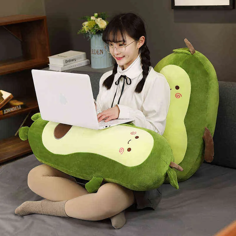 CM Cute Simulation Avocado Cuddle Soft Fruit Cushion gevulde cartoon sofa kinderen meisjes verjaardagscadeau J220704