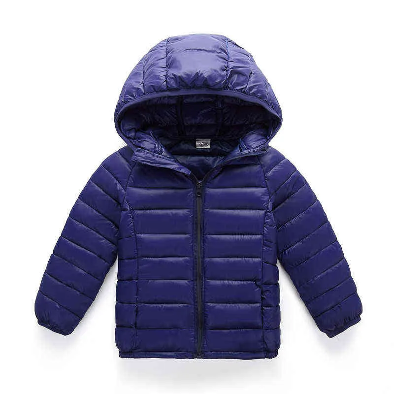 2021 New Big Size Teenager Boys Girls Winter Down Jacket Keep Warm Hooded Outerwear For Kids Children Outdoor Sport Jacket J220718