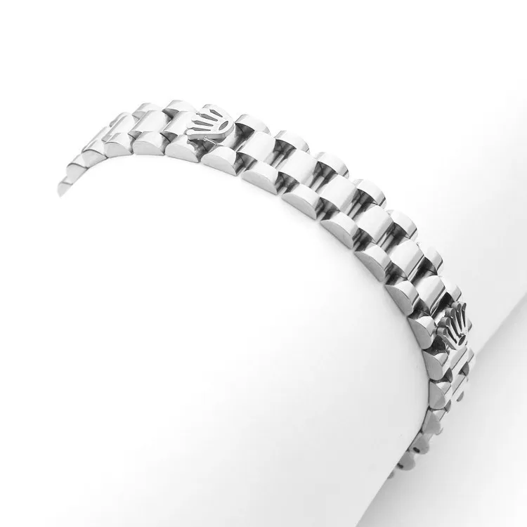 Mode zwarte staal snelheidsmeter armband kroon man roestvrij staal armband pulseiras armbanden armbanden sieraden 220519 269J