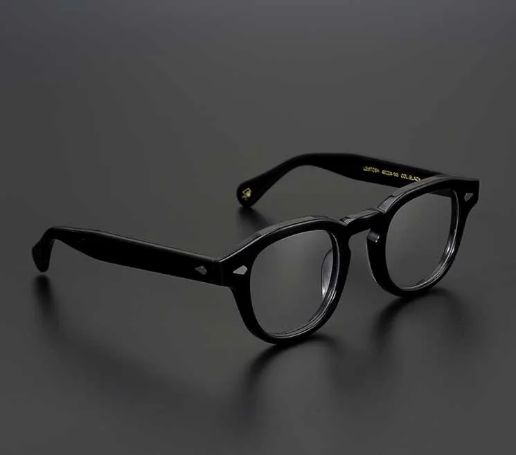 Mode Sonnenbrillenrahmen Acetat Optische Brillengestell Männer Voll Retro Vintage Runde Kreis Brillen Jonny Depp Wom172K