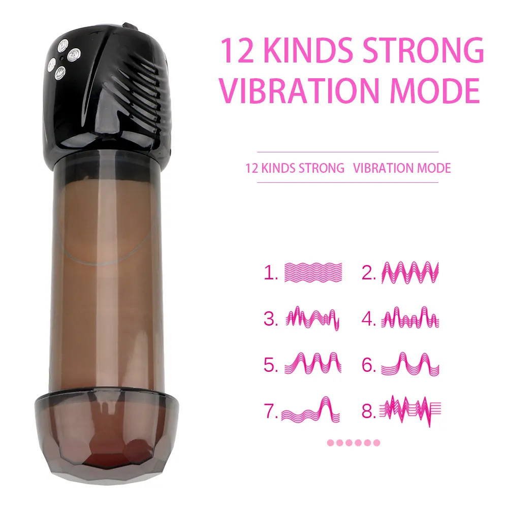 Elektryczny Penis Pump Voice Automatyczne SSSE Mężczyzna Masturbacja Cup Glask Stymuluj Masażer Powiększenie Próżniowe Seksowne Zabawki Dla Mężczyzn