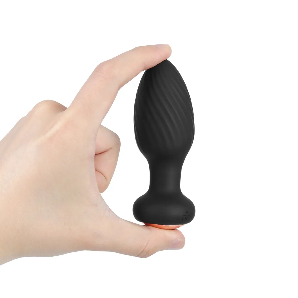 Anal Plug Vibrador Masaje de próstata Productos para adultos Juguetes sexy para mujeres Hombres Gay 7 modos Rotación Butt Control remoto inalámbrico