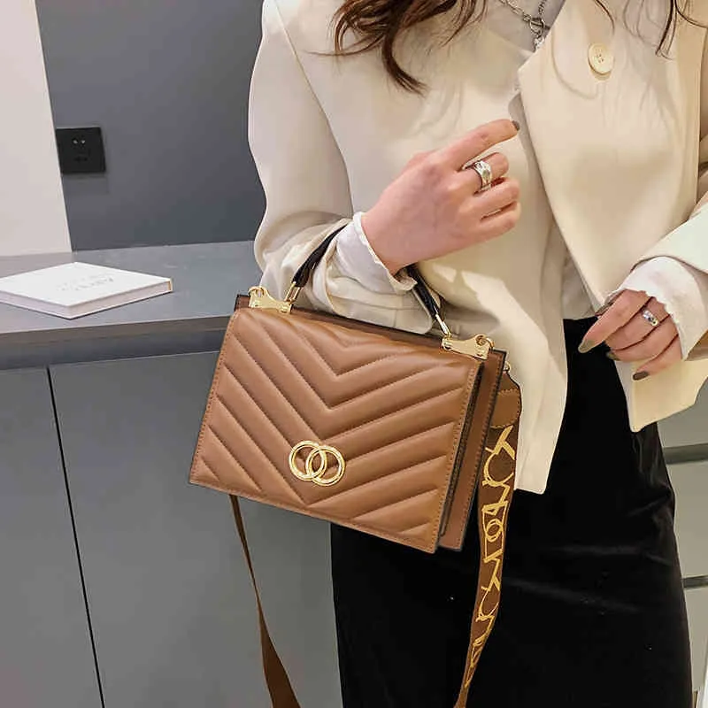 56% rabatt 2022 trendiga väskor Nytt koreanskt mode Small Square Single Shoulder Women's Messenger Bag