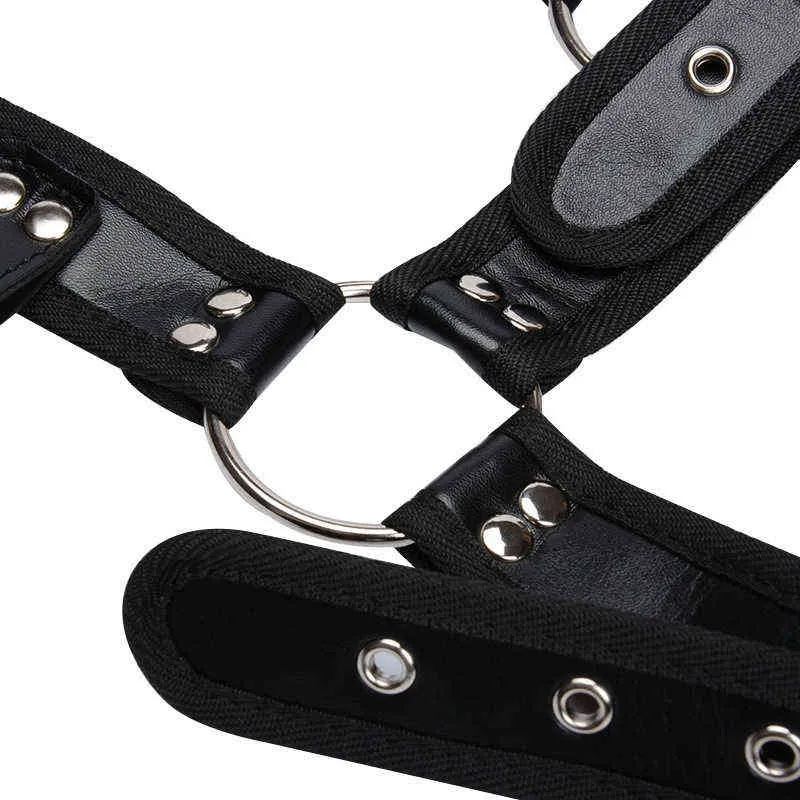 Nxy Sm Bondage Male Pu Leather Lingerie Adjustable Bdsm Sexy Chest Harness Belt Restraint Strap Body Flirting Sex Toys for Gay Men 220423