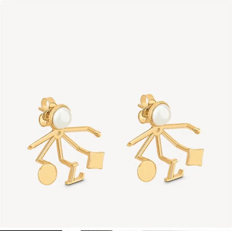 Frauen Ohrringe Designer Ohrstecker Gold Perle Buchstaben Laufsteg Ohrring Luxus Schmuck Mode Männer Ohrringe Geschenk 0428YB242y