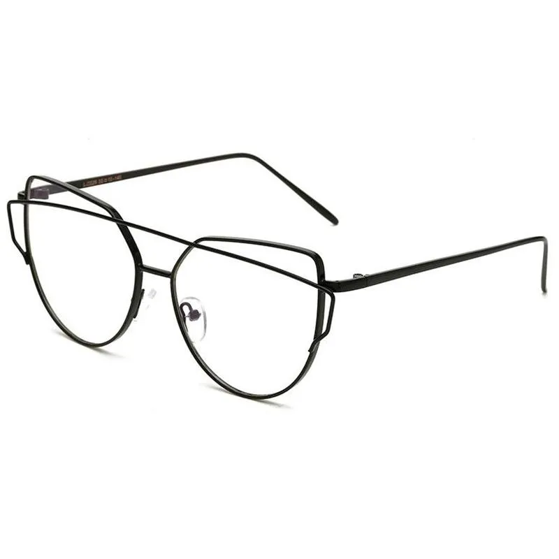 Солнцезащитные очки, трендовые очки для чтения для дальнозоркости, женские фильтры синего света, экран компьютера, одинарный мост, металлический кошачий глаз290F