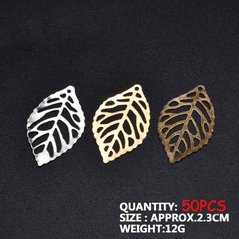 YWXINXI fashion simple leaf filigree metal handicraft jewelry DIY handmade jewelry pendant costume decoration2075259