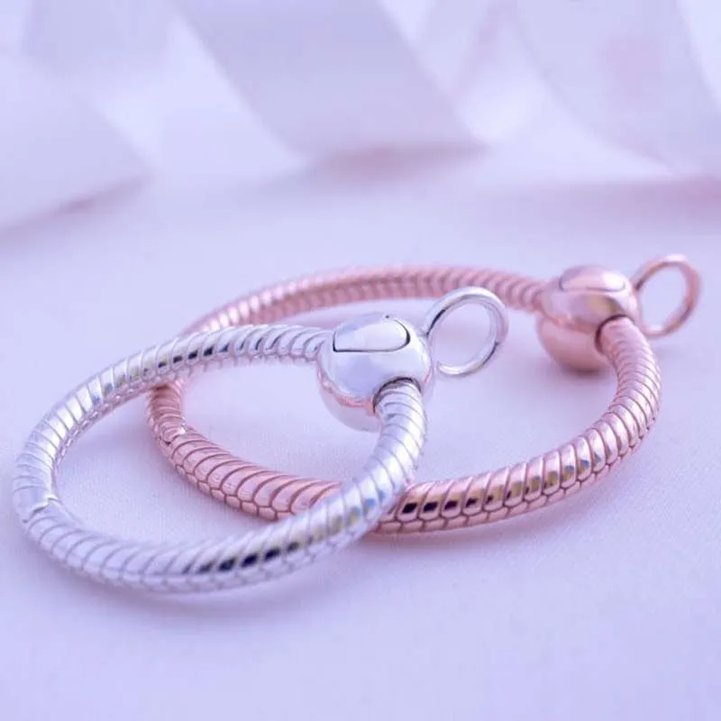 Новая популярная подвеска из стерлингового серебра 925 пробы с вермикулитом и розовым золотом подходит для примитивного ожерелья Pandora Ms. DIY Charm Jewelry