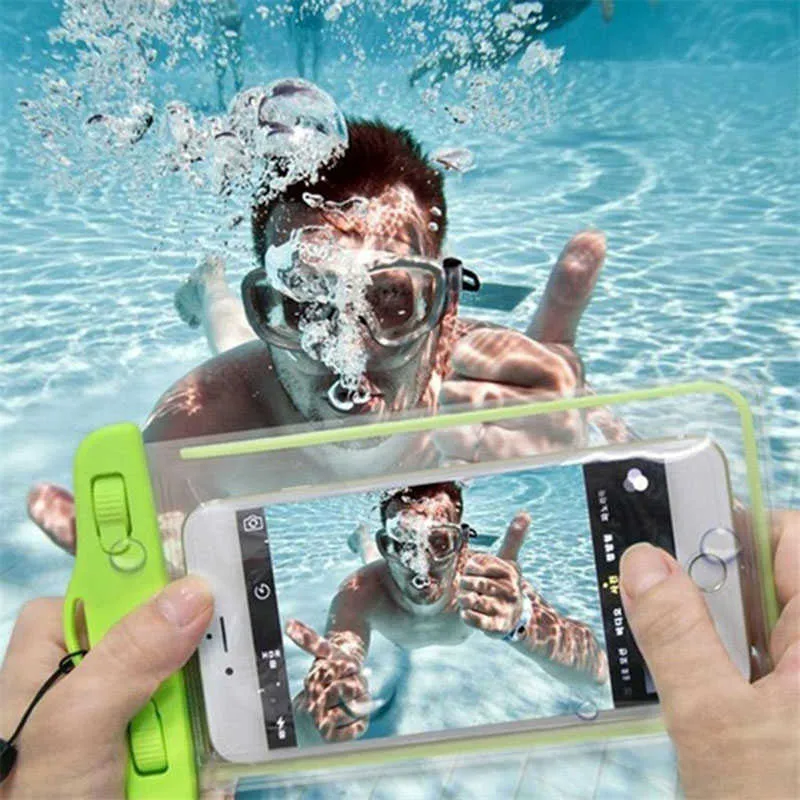 明るいモバイル防水バッグパーティー夏の屋外スポーツ水泳携帯電話スリーブとストラップC0511