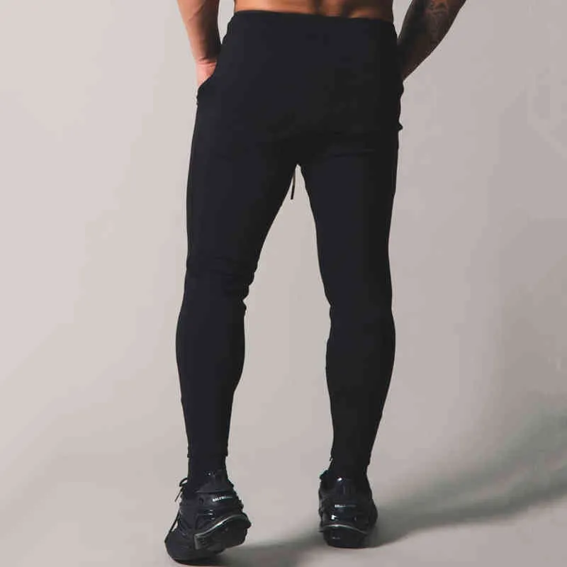 Jesienne Spodnie Casual Men Joggers Slim Spits Black Running Sports Male Gym Fitness trening bawełniany spodnie dna G220713