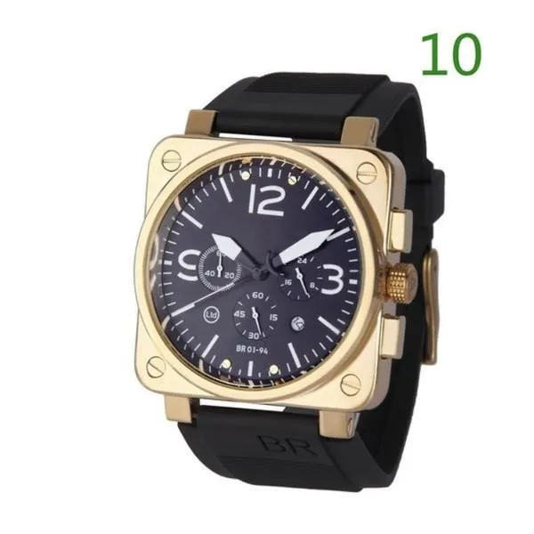 2022 Six points de luxe montres pour hommes tout cadran travail montre à quartz Top marque ceinture en caoutchouc hommes accessoires de mode montre de haute qualité 2677