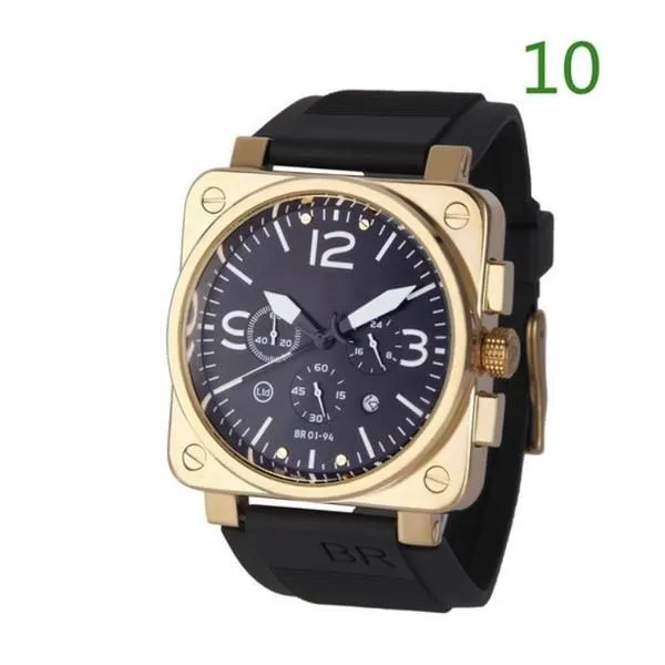 2022 Zes Steken Luxe Heren Horloges Alle Wijzerplaat Werk Quartz Horloge Topmerk Rubberen Riem Mannen Mode Accessoires Hoge Kwaliteit horloge 213a