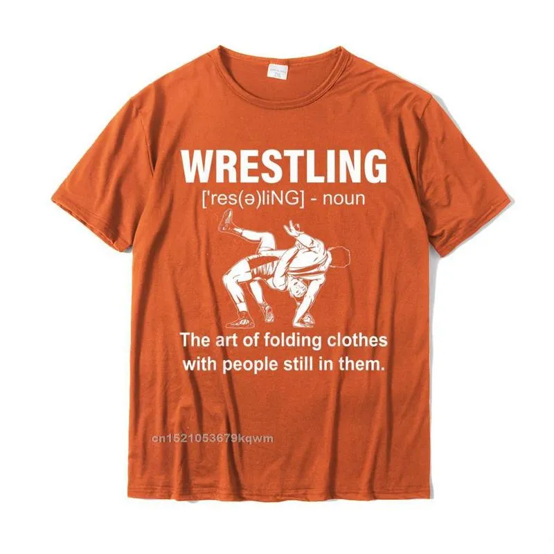Classic Birthday Tops T Shirt for Students Fashionable Summer/Autumn O-Neck 100% Cotton Short Sleeve T Shirt Comics Top T-shirts Funny Wrestling Definition Shirt Wrestling sport T-Shirt__4412 orange
