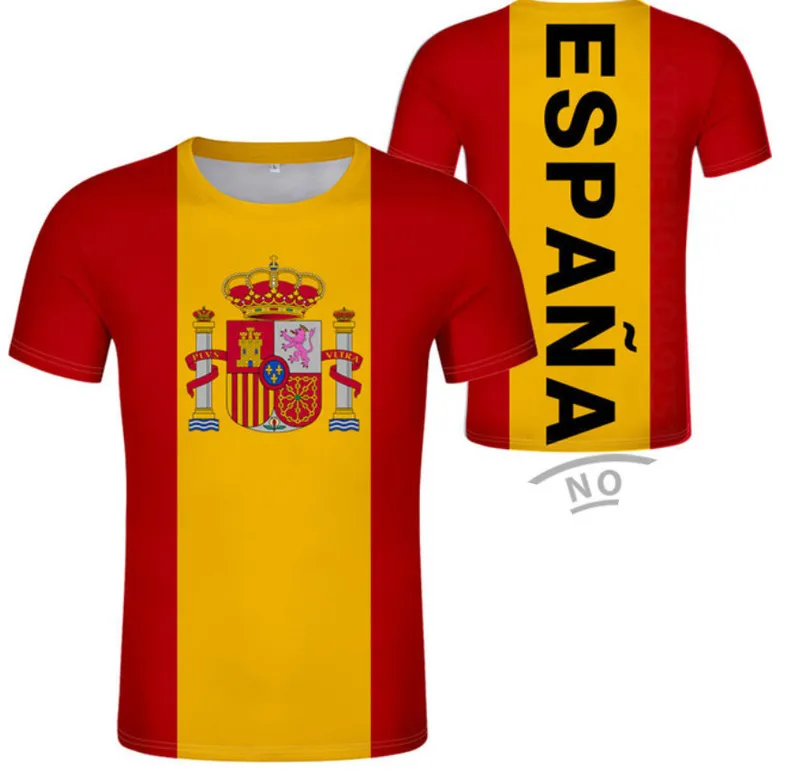 SPANIEN-T-Shirt zum Selbermachen, kostenlos nach Maß, mit Namensnummer, Sommerstil, für Männer und Frauen, modisch, kurzärmelig, lustige T-Shirts. Das lässige Hemd 220620