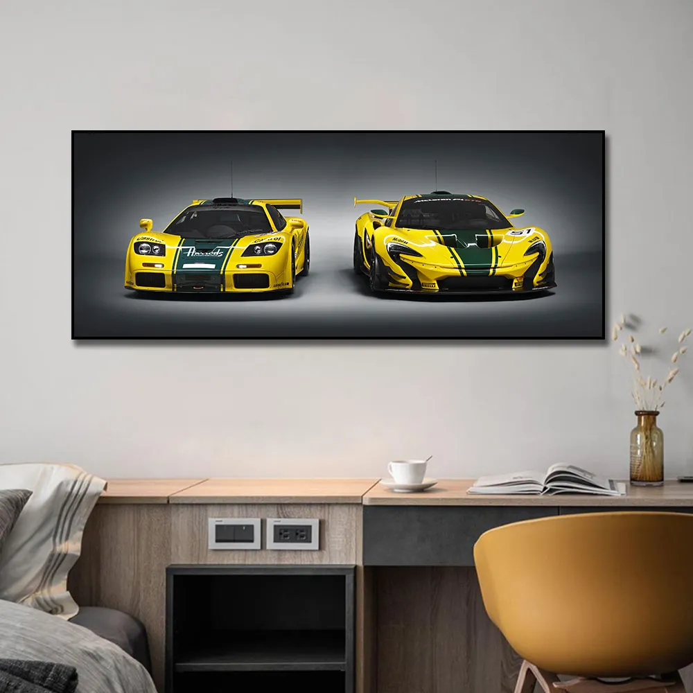 McLaren Supercar Racing Car Poster Malerei Leinwand drucken nordische Wohnkunst Wandkunst Bild für Wohnzimmer Frameless8978716
