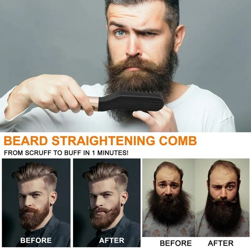 Мужская борода -стилера для волос скручивание волос выпрямляет утюг из железа электрического комбината быстрого нагрева