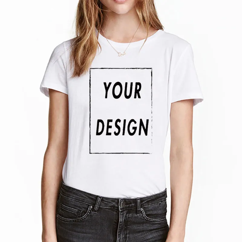 طباعة مخصصة tshirt الرجال نساء عارضة harajuku tee tops diy الخاص بك مثل p o أو قميص مخصص أسود أبيض 220614