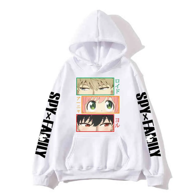 Anya Spy x Family Print Felpe con cappuccio Loid Yor Anime Manga Uomo / Donna Felpe Moda Felpa con cappuccio oversize Harajuku Pullover Abbigliamento Y220713