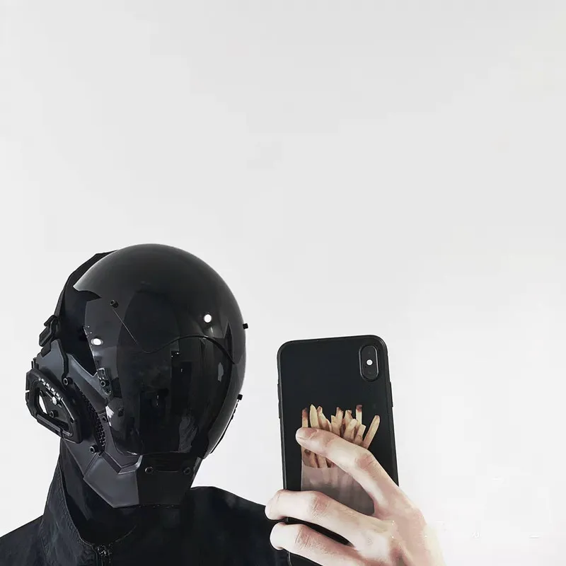 Cyberpunk-Maske zum Selbermachen, handgefertigt, personalisierbar, Cosplay-Masken, mechanische Sci-Fi-Ausrüstung, passend für DJ-Musikfestival und Party 220705