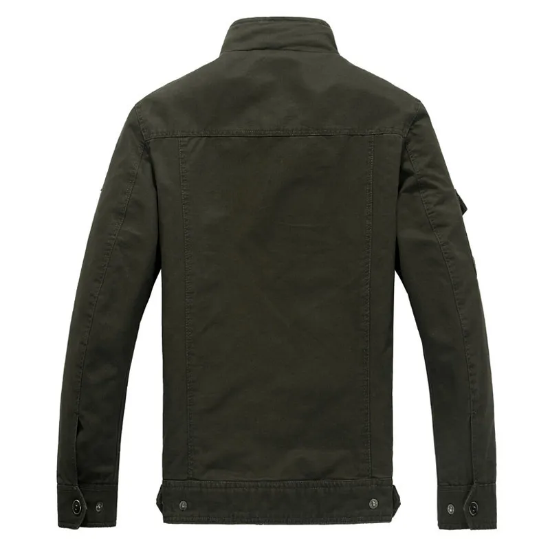 Tactics Jackets Uomo 100% cotone Giacche militari di media lunghezza Cappotto maschile Primavera Autunno Giacca a vento Stand Colla Marca Cargo Outwear 220808