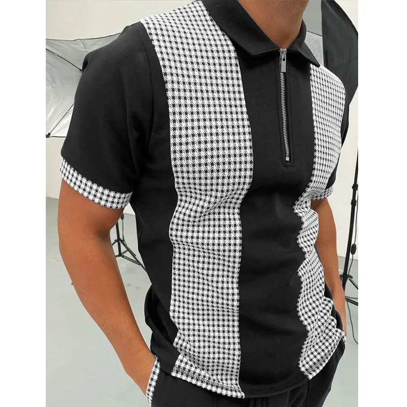 Plus rozmiar M3XL MARNE MENS POLO SHIRT Wysokiej jakości Mężczyzny Plaid Shirle Shirt Shirt Jerseys Summer Mens Polo koszule 220708